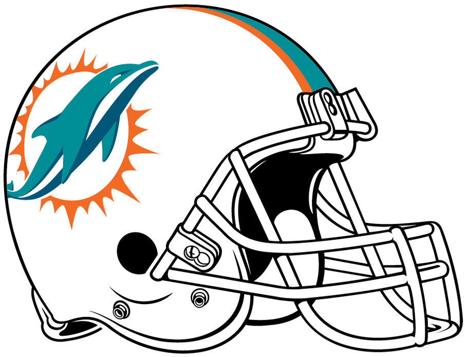 Miami Dolphins 2018-Pres Helmet Logo t shirt iron on transfers...